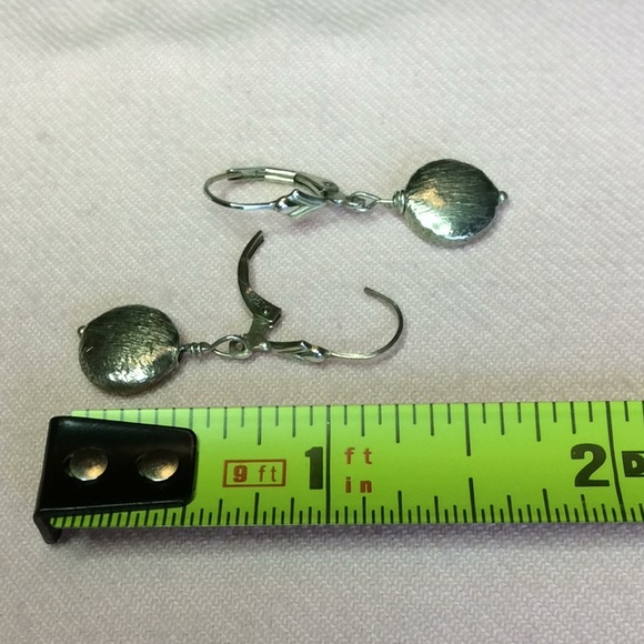 FINAL SALE PRICE Vintage Sterling Silver French Clip Earrings - Picture 3 of 3